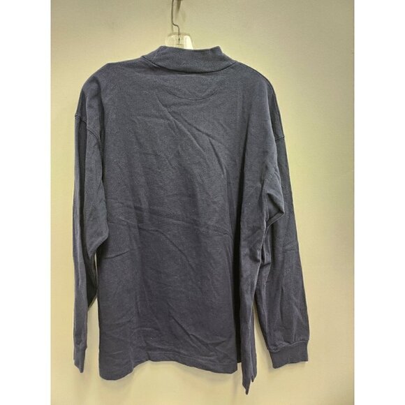 Vintage Looney Tunes Classic Mens Top XL Navy Mock Neck Long Sleeve Characters - Picture 7 of 8